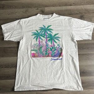 VTG Jamaica Vacation T Shirt Mens‎ XL Colorful Palm Tree 1990s Made in USA